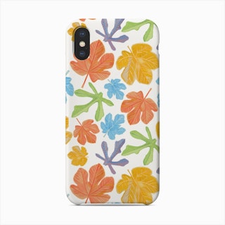 Colorful Fig Leaves Phone Case