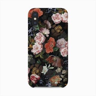 Midnight Dutch Flower Garden Phone Case
