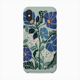 Klimts Would Love These Flowers Light Blue Phone Case