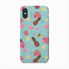 Avocado Roses Pineapples Phone Case