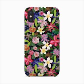 Botanical Flowers Colorful Pattern Phone Case