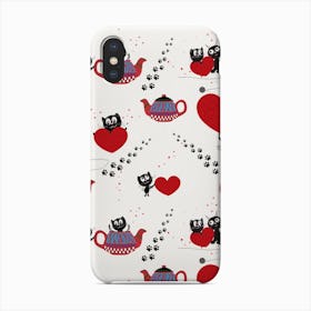 Teapot With Black Cats Phone Case