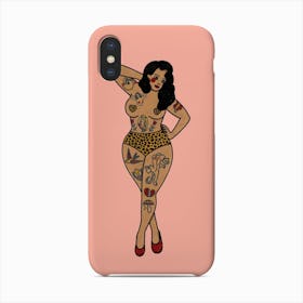 Mia Leopard Print Pin Up Phone Case