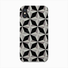 Geometric Black And Grey Retro Pattern Phone Case