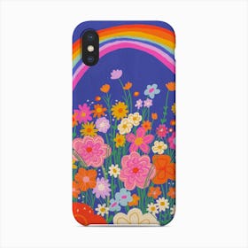 Bright Floral Rainbow Phone Case