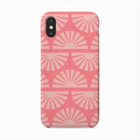 Geometric Pattern With Light Suns On Vibrant Pink Phone Case