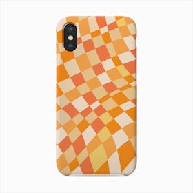 Shades Of Orange Checker Phone Case
