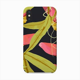 Heliconia On Blue Phone Case