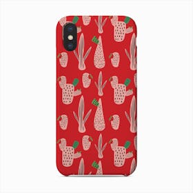 Mid Mod Cactus Red  Phone Case