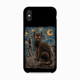 Starry Night Cat Phone Case