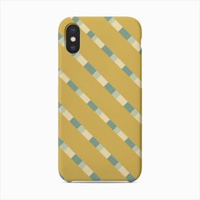 Striped Pattern In Ochre Phone Case