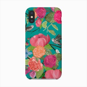 A Lot Of Vibrant Colored Cute Hand Drawn Roses Phone Case