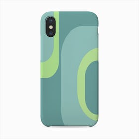 Retro Blue And Green Abstract Phone Case