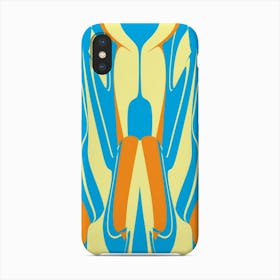 Abstract In Blue Orange Layers Phone Case