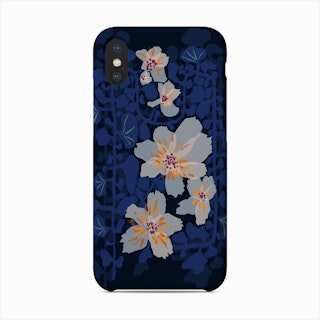 Orchids Shadow Blue Notes Phone Case