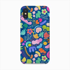 Playful Abstract Cobalt Blue Phone Case