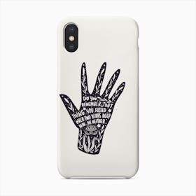 Monochrome Hand Lettering Drawn On A Hand Phone Case