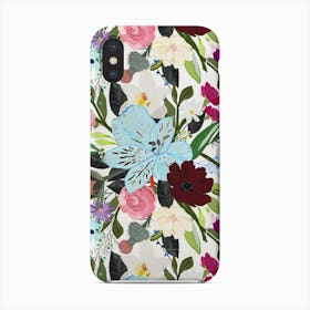 Alstromerieas, Fucisia, Roses, Vanilla, Cosmos Flower Phone Case