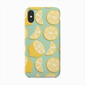 Lemon Pattern On Green Phone Case