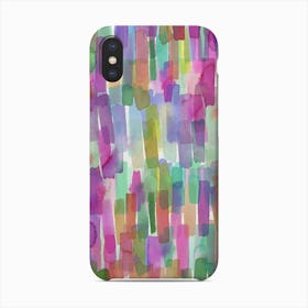 Colorful Watercolor Stripes Strokes Phone Case