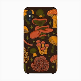 Texas Mushrooms   Dark Multicolor Phone Case