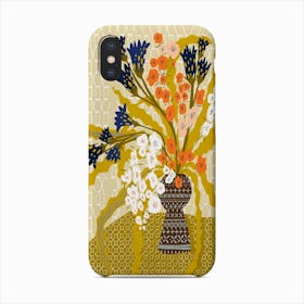 Floral Contemporary Still Life Mustard Yellow Phone Case