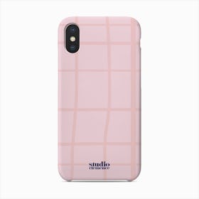 Pastel Pink Check Phone Case