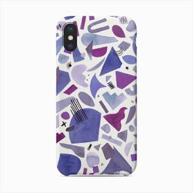 Geometric Organic Shapes Very Peri Purple Phone Case