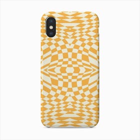 Yellow Wavy Checker 2 Phone Case