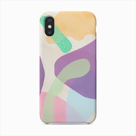 Organic Abstract Shapes Purple Phone Case