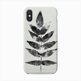 Black White Botanical Watercolour Leave Phone Case
