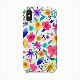 Summer Colorful Naive Floral Phone Case