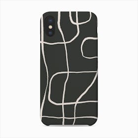 Abstract Lines Black Phone Case