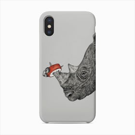 Tired Rhino Phone Case