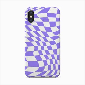 Warped Checker Purple Phone Case