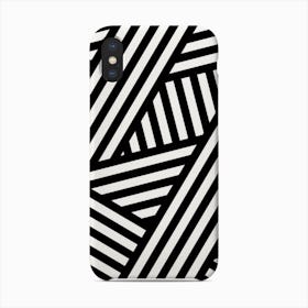 Black Geometric Lines A Phone Case