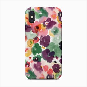 Abstract Watercolor Flowers Spicy Phone Case