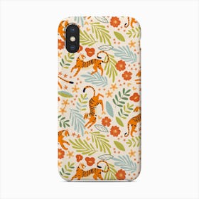 Floral Tiger Pattern With Colorful Decoration Phone Case
