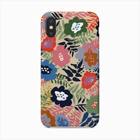 Maximalist Floral Shapes Pattern Phone Case