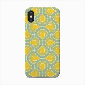 Art Deco Tiling 1 Yellow Phone Case