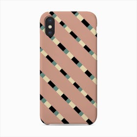 Pink Stripe With Beige Highlight Phone Case