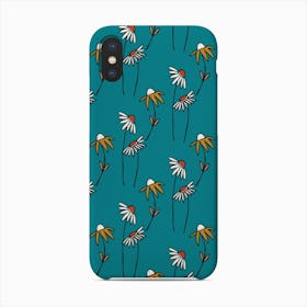 Autumn Floral Blue Phone Case