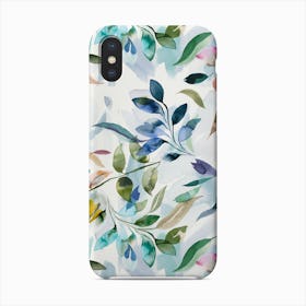 Watercolour Leaves Colourful Phone Case