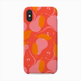 Pattern With Bright Pink Pears Phone Case