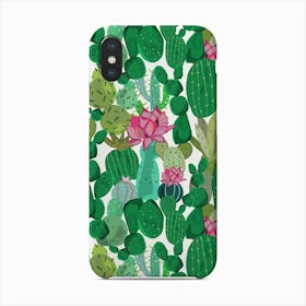 Cactus And Succulent Tropical Flowers Pattern Phone Case