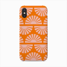 Geometric Pattern Pink And Orange Sunrise Phone Case