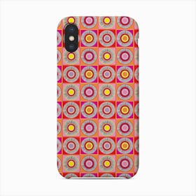 Pink Geometric Print Phone Case