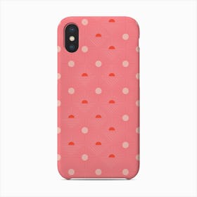 Geometric Pattern With Light Pink And Orange Sunshine On Pink Phone Case