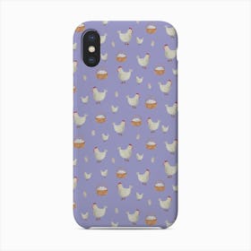 Watercolor Chicken With Egg Basket Phone Case