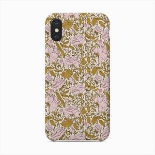 Pink And Gold Flowers Phone Case